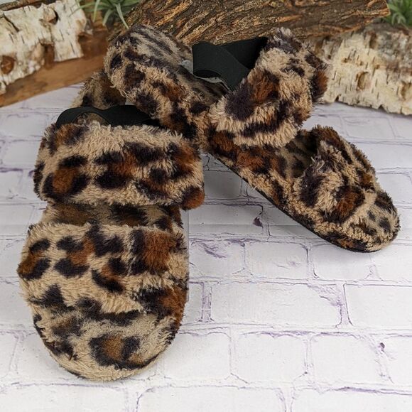 STEVE MADDEN Biddy Leopard Print Slippers - Size L - Picture 2 of 10